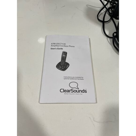 ClearSounds A700E Expansion Handset Amplified Black Phone Answering Machine Mint - Picture 6 of 10